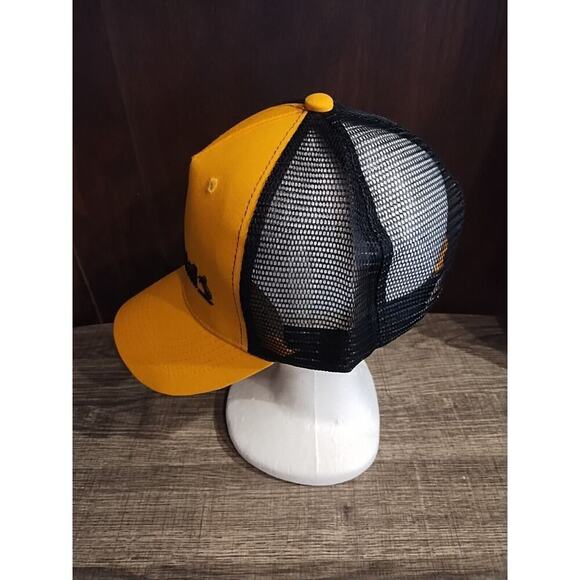 Continental Tires - Horse Logo Snapback Trucker Baseball Hat Yellow/Black NEW - Picture 2 of 6